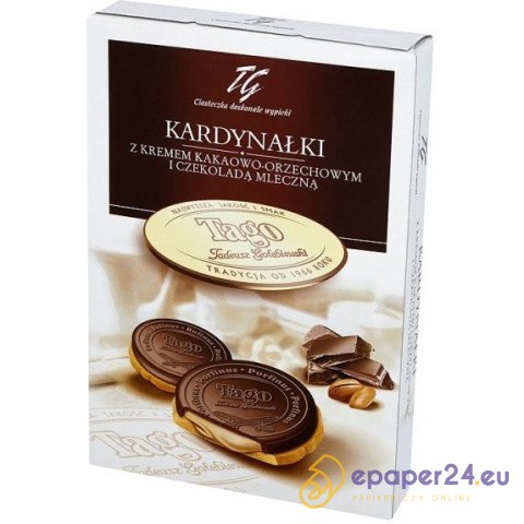 CIASTKA TAGO KARDYNAŁKI KAKAOWO-ORZECHOWE 180g CIASTKA TAGO KARDYNAŁKI KAKAOWO-ORZECHOWE 180g