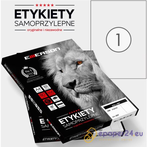 Etykiety Emerson A4 210x297mm białe (100) Etykiety Emerson A4 210x297mm białe (100)