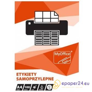 Etykiety MyOffice A4 105x37mm białe (100) Etykiety MyOffice A4 105x37mm białe (100)