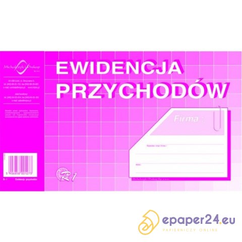 EWIDENCJA PRZYCHODÓW A5 EWIDENCJA PRZYCHODÓW A5