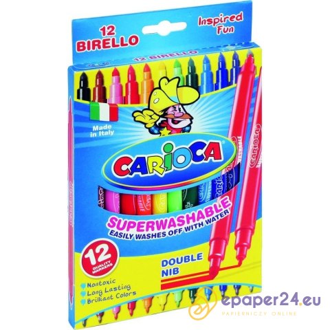FLAMASTRY CARIOCA BIRELLO 12 KOLORÓW FLAMASTRY CARIOCA BIRELLO 12 KOLORÓW