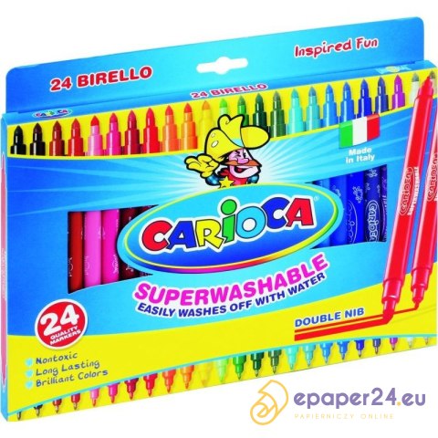 FLAMASTRY CARIOCA BIRELLO 24 KOLORY FLAMASTRY CARIOCA BIRELLO 24 KOLORY