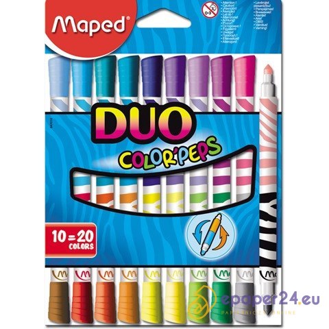 FLAMASTRY DWUSTRONNE MAPED DUO COLORPEPS 20 KOLORÓW FLAMASTRY DWUSTRONNE MAPED DUO COLORPEPS 20 KOLORÓW