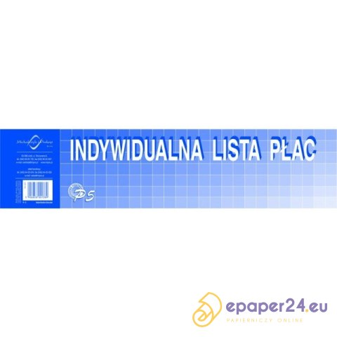 INDYWIDUALNA LISTA PŁAC 1/3 A3 INDYWIDUALNA LISTA PŁAC 1/3 A3