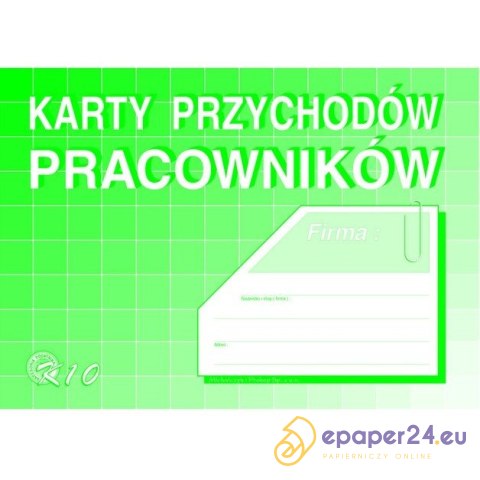 KARTY PRZYCHODÓW PRACOWNIKÓW A5 KARTY PRZYCHODÓW PRACOWNIKÓW A5
