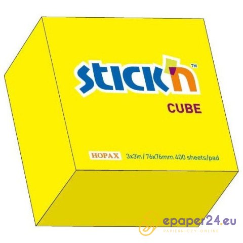 KARTECZKI STICK'N 76*76mm ŻÓŁTE NEON (400) KARTECZKI STICK'N 76*76mm ŻÓŁTE NEON (400)