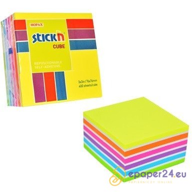 KARTECZKI STICK'N 76*76mm MIX KOLORÓW (400) KARTECZKI STICK'N 76*76mm MIX KOLORÓW (400)