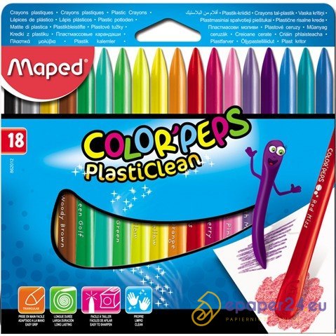 KREDKI PLASTIKOWE MAPED COLORPEPS 18 KOLORÓW KREDKI PLASTIKOWE MAPED COLORPEPS 18 KOLORÓW