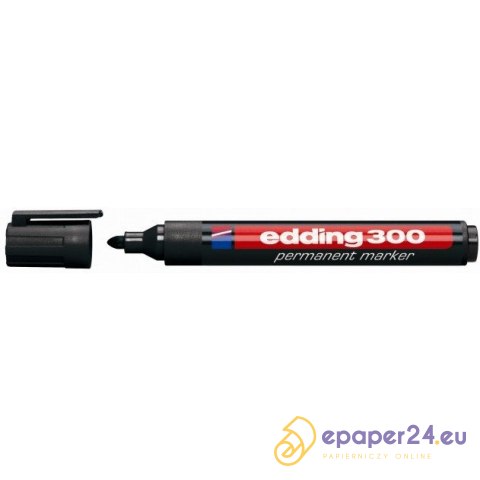 Marker permanentny Edding 300 czarny Marker permanentny Edding 300 czarny