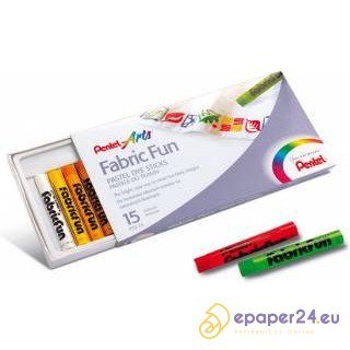 PASTELE DO TKANIN PENTEL 15 KOLORÓW PASTELE DO TKANIN PENTEL 15 KOLORÓW