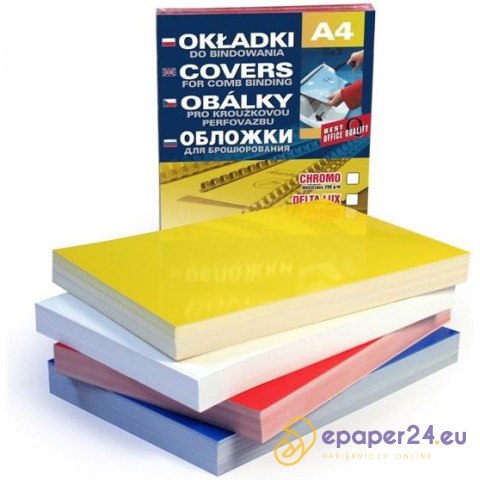 OKŁADKI DO BINDOWNICY A4 CHROMOLUX CZERWONE (100) OKŁADKI DO BINDOWNICY A4 CHROMOLUX CZERWONE (100)