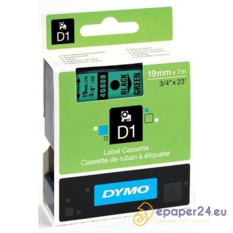 TAŚMA DYMO D1 19mm*7m ZIELONA (CZARNY TEKST) TAŚMA DYMO D1 19mm*7m ZIELONA (CZARNY TEKST)