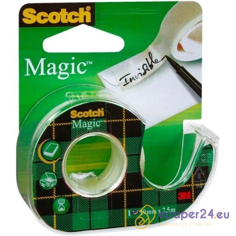 TAŚMA BIUROWA SCOTCH MAGIC 19mm/7.6m + PODAJNIK TAŚMA BIUROWA SCOTCH MAGIC 19mm/7.6m + PODAJNIK
