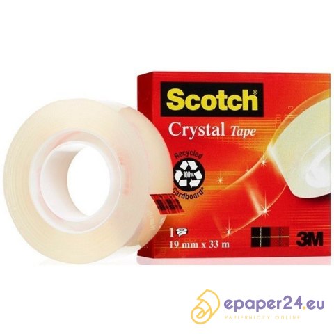TAŚMA BIUROWA SCOTCH CRYSTAL 19mm/33m TAŚMA BIUROWA SCOTCH CRYSTAL 19mm/33m