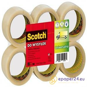 Taśma pakowa Scotch 371 50mm/66m Hot-melt przezroczysta (6) Taśma pakowa Scotch 371 50mm/66m Hot-melt przezroczysta (6)