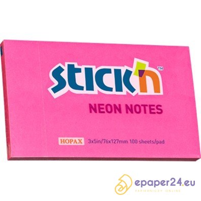 KARTECZKI STICK'N 76*127mm CIEMNORÓŻOWE NEON (100) KARTECZKI STICK'N 76*127mm CIEMNORÓŻOWE NEON (100)