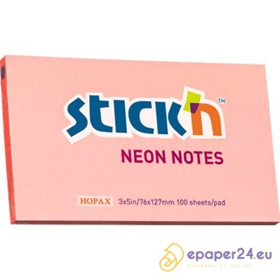 KARTECZKI STICK'N 76x127mm NEON RÓŻOWE (100) KARTECZKI STICK'N 76x127mm NEON RÓŻOWE (100)
