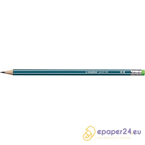 OŁÓWEK DREWNIANY STABILO 160 HB Z GUMKĄ OŁÓWEK DREWNIANY STABILO 160 HB Z GUMKĄ