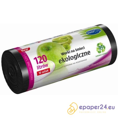 WORKI NA ŚMIECI 120L LDPE CZARNE (10) WORKI NA ŚMIECI 120L LDPE CZARNE (10)