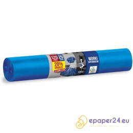 WORKI NA ŚMIECI 120L LDPE NIEBIESKIE (25)