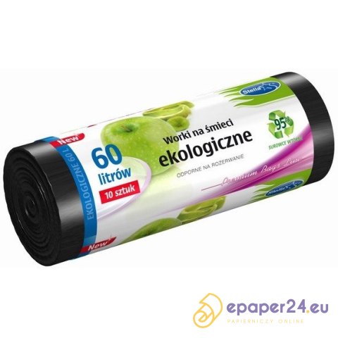 WORKI NA ŚMIECI 60L LDPE CZARNE (10) WORKI NA ŚMIECI 60L LDPE CZARNE (10)