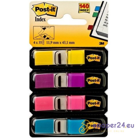 ZAKŁADKI POST-IT 12*43mm 4 KOLORY NEON (4*35) ZAKŁADKI POST-IT 12*43mm 4 KOLORY NEON (4*35)