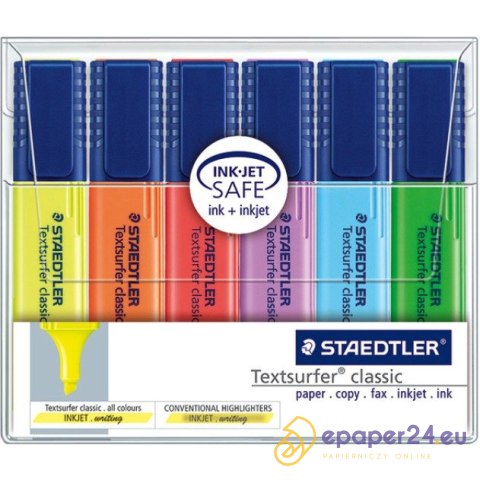 ZAKREŚLACZE STAEDTLER TEXTSURFER 6 KOLORÓW ZAKREŚLACZE STAEDTLER TEXTSURFER 6 KOLORÓW