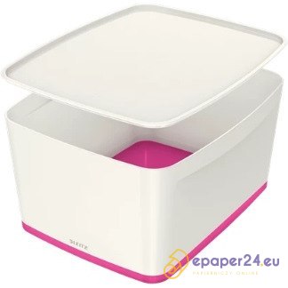 POJEMNIK LEITZ MyBOX 318x198x385mm BIAŁO-RÓŻOWY POJEMNIK LEITZ MyBOX 318x198x385mm BIAŁO-RÓŻOWY