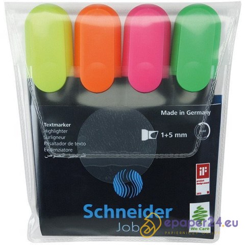 Zakreślacze Schneider Job 4 kolory Zakreślacze Schneider Job 4 kolory