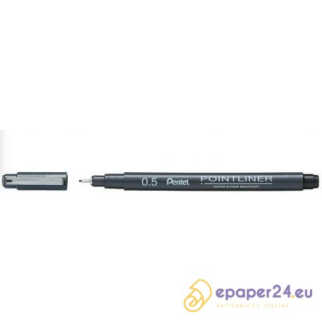 Cienkopis Pentel PointLiner 0.5mm czarny Cienkopis Pentel PointLiner 0.5mm czarny