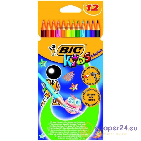 Kredki ołówkowe BiC Kids Evolution 12 kolorów Kredki ołówkowe BiC Kids Evolution 12 kolorów