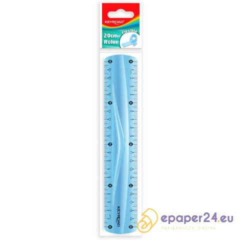 Linijka plastikowa Keyroad 20cm elastyczna mix kolorów Linijka plastikowa Keyroad 20cm elastyczna mix kolorów
