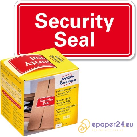 PLOMBY ZABEZPIECZAJĄCE PRZESYŁKI AVERY 78x38mm (100) PLOMBY ZABEZPIECZAJĄCE PRZESYŁKI AVERY 78x38mm (100)