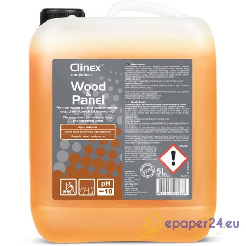 Płyn Clinex Wood&Panel 5L (do mycia podłóg drewnianych i laminowanych) Płyn Clinex Wood&Panel 5L (do mycia podłóg drewnianych i laminowanych)