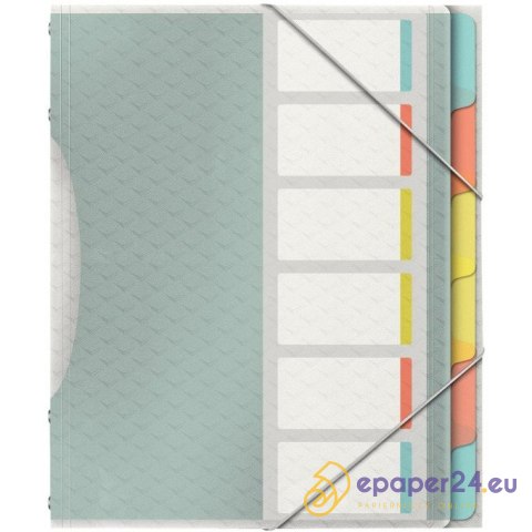 TECZKA PP Z GUMKĄ ESSELTE Colour'Ice A4 6 PRZEKŁADEK TECZKA PP Z GUMKĄ ESSELTE Colour'Ice A4 6 PRZEKŁADEK