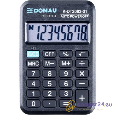 Kalkulator Donau Tech K-DT2083-01 czarny Kalkulator Donau Tech K-DT2083-01 czarny