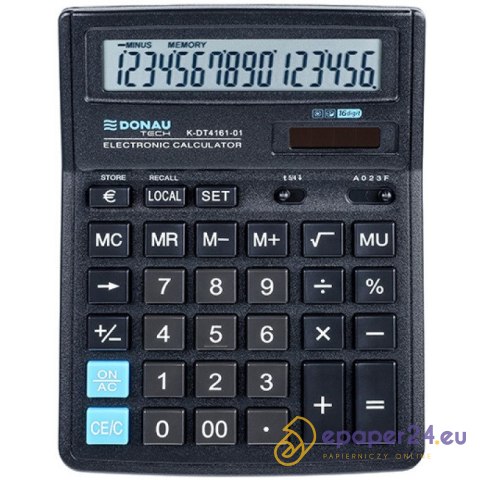 Kalkulator Donau Tech K-DT4161-01 czarny Kalkulator Donau Tech K-DT4161-01 czarny