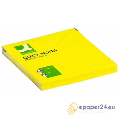 Karteczki Q-Connect 76x76mm żółte (75) Karteczki Q-Connect 76x76mm żółte (75)