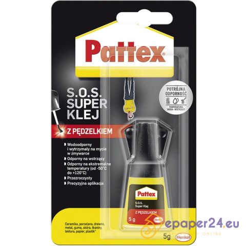Klej Pattex S.O.S. 5g z pędzelkiem Klej Pattex S.O.S. 5g z pędzelkiem