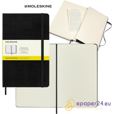 Notatnik Moleskine Classic L (13x21cm) kratka czarny Notatnik Moleskine Classic L (13x21cm) kratka czarny