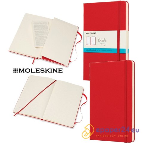 Notatnik Moleskine Classic L (13x21cm) kropki czerwony Notatnik Moleskine Classic L (13x21cm) kropki czerwony