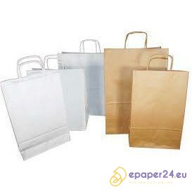 Torba papierowa 30.5x17x42.5cm biała Torba papierowa 30.5x17x42.5cm biała