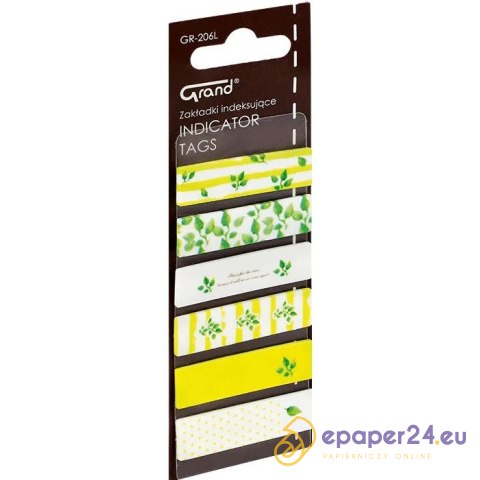 Zakładki Grand GR-206L 12x45mm Liście (6x20) Zakładki Grand GR-206L 12x45mm Liście (6x20)