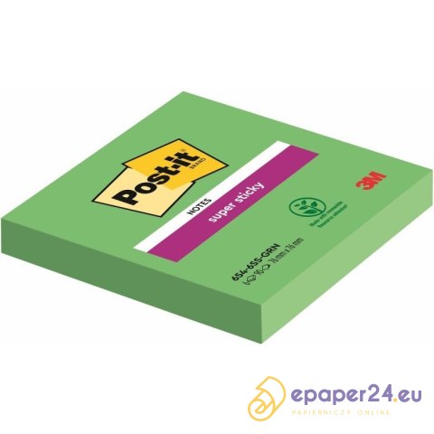 Karteczki Post-it Super Sticky 76x76mm (654-6SS-GRN) zielone (90) Karteczki Post-it Super Sticky 76x76mm (654-6SS-GRN) zielone (90)