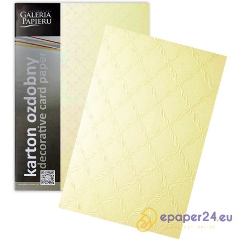 Karton ozdobny Galeria Papieru A4/220g Chic kremowy (20) Karton ozdobny Galeria Papieru A4/220g Chic kremowy (20)