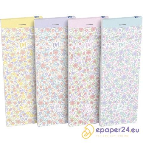 Lista zakupowa Oxford Floral 74x210mm/80k linia mix kolorów Lista zakupowa Oxford Floral 74x210mm/80k linia mix kolorów