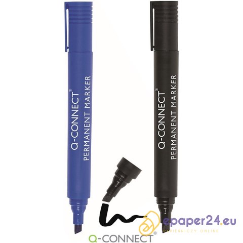 Marker permanentny Q-Connect 3-5mm ścięty czarny Marker permanentny Q-Connect 3-5mm ścięty czarny