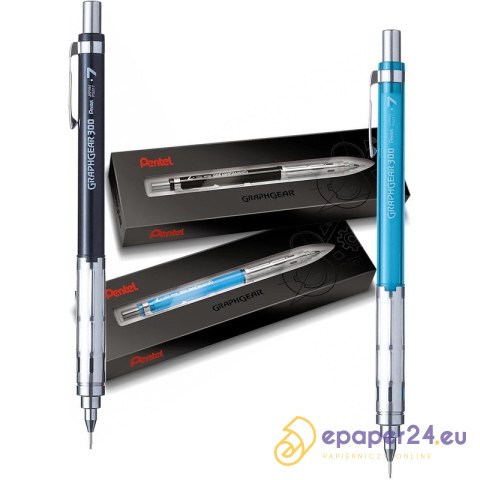 Ołówek automatyczny Pentel GraphGear 300 0.7mm błękitny Ołówek automatyczny Pentel GraphGear 300 0.7mm błękitny