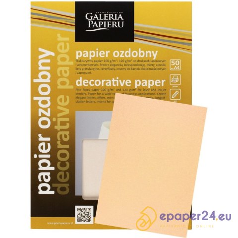Papier ozdobny Galeria Papieru A4/120g Nature ciemnobeżowy (50) Papier ozdobny Galeria Papieru A4/120g Nature ciemnobeżowy (50)