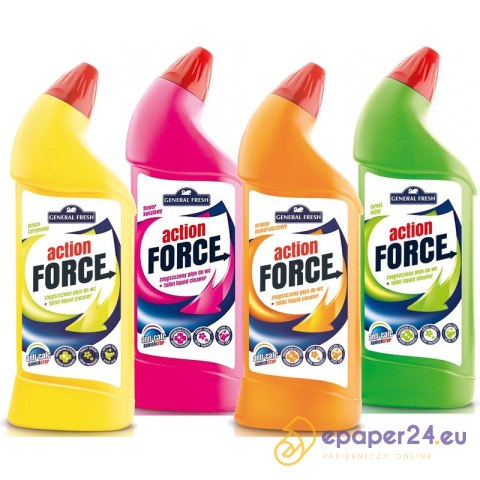 Płyn do WC Force Action 1L kwiat Płyn do WC Force Action 1L kwiat